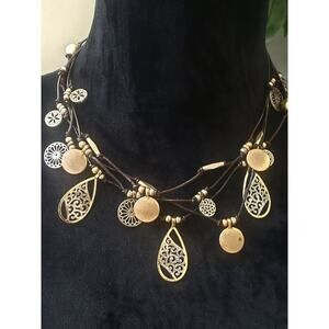 Women's Copper Coin Cha Cha Tiered Necklace